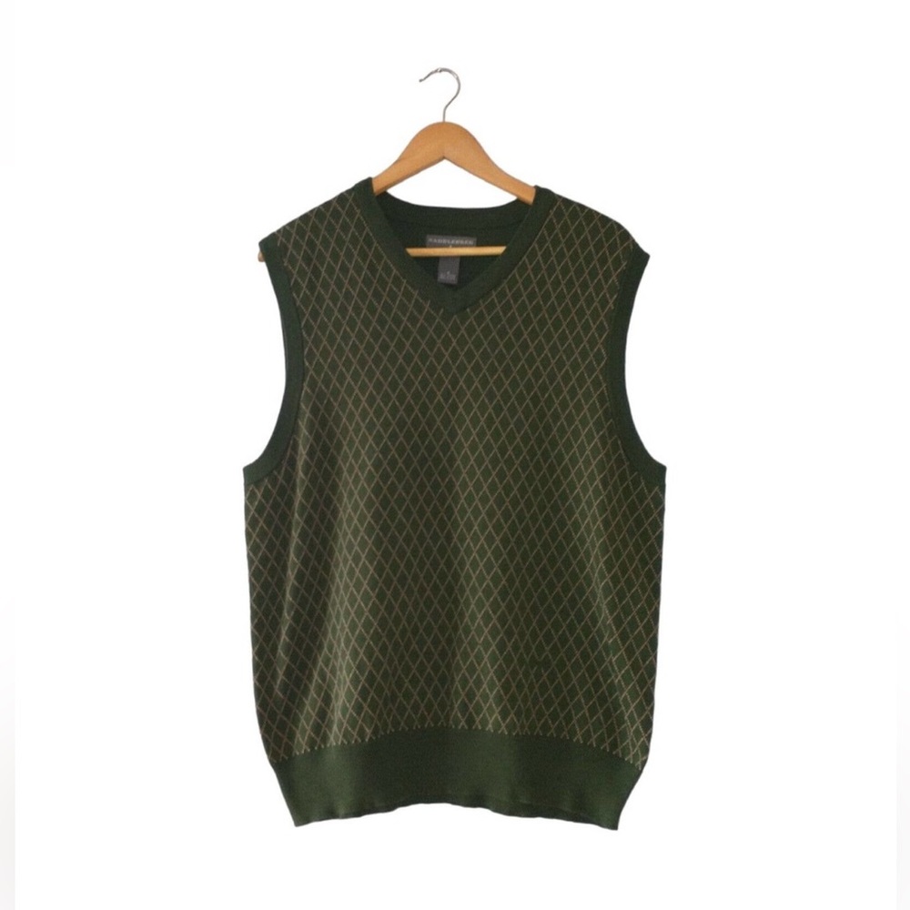 Saddlebred Green Beige Vest
